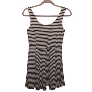H&M black and white striped dress